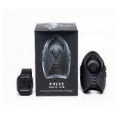 Темно-серый инновационный мужской осциллятор PULSE SOLO LUX с пультом ДУ - Hot Octopuss - в Батайске купить с доставкой