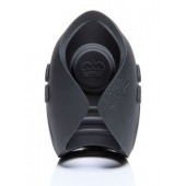 Темно-серый инновационный мужской осциллятор PULSE SOLO LUX с пультом ДУ - Hot Octopuss - в Батайске купить с доставкой