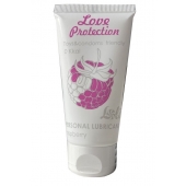 Лубрикант на водной основе с ароматом малины Love Protection Raspberry - 50 мл. - Lola Games - купить с доставкой в Батайске