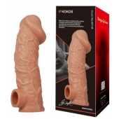 Телесная насадка на фаллос с фиксацией мошонки EXTREME SLEEVE - 15,6 см. - KOKOS - в Батайске купить с доставкой