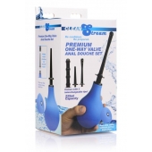 Анальный душ с 3 насадками Premium One-way Valve Anal Douche Set - XR Brands - купить с доставкой в Батайске