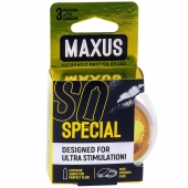 Презервативы с точками и рёбрами в пластиковом кейсе MAXUS Special - 3 шт. - Maxus - купить с доставкой в Батайске