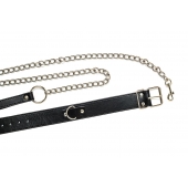 Черный ошейник с поводком Wild - Lola Games - купить с доставкой в Батайске