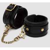 Черные оковы на ноги Bound to You Faux Leather Ankle Cuffs - Fifty Shades of Grey - купить с доставкой в Батайске