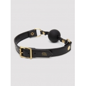Черный кляп-шар Bound to You Faux Leather Ball Gag - Fifty Shades of Grey - купить с доставкой в Батайске