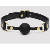 Черный кляп-шар Bound to You Faux Leather Ball Gag - Fifty Shades of Grey - купить с доставкой в Батайске