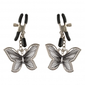 Зажимы на соски с бабочками Butterfly Nipple Clamps - Pipedream - купить с доставкой в Батайске