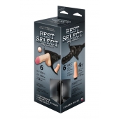 Черный пояс для женщин BEST SELECT с 3 насадками - LOVETOY (А-Полимер) - купить с доставкой в Батайске
