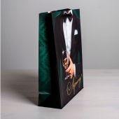 Бумажный пакет «Лучшему!» - 23 х 27 см. - Сима-Ленд - купить с доставкой в Батайске