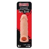 Телесная насадка EXTENDER WITH BALL STRAP 5.5 - 14 см. - Dream Toys - в Батайске купить с доставкой