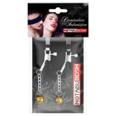 Оригинальные зажимы на соски с желтыми шариками - Notabu - купить с доставкой в Батайске