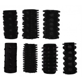 Набор из 7 черных насадок PENIS SLEEVES SET - Dream Toys - в Батайске купить с доставкой