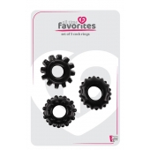 Набор из 3 черных эрекционных колец SET OF 3 COCKRINGS - Dream Toys - в Батайске купить с доставкой