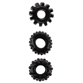 Набор из 3 черных эрекционных колец SET OF 3 COCKRINGS - Dream Toys - в Батайске купить с доставкой