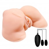 Телесная вибровагина Julie с 2 рабочими отверстиями - Baile - в Батайске купить с доставкой