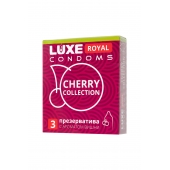 Презервативы с ароматом вишни LUXE Royal Cherry Collection - 3 шт. - Luxe - купить с доставкой в Батайске
