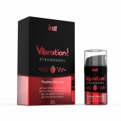 Жидкий интимный гель с эффектом вибрации Vibration! Strawberry - 15 мл. - INTT - купить с доставкой в Батайске