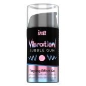 Жидкий интимный гель с эффектом вибрации Vibration! Bubble Gum - 15 мл. - INTT - купить с доставкой в Батайске