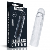 Прозрачная насадка-удлинитель Flawless Clear Penis Sleeve Add 1 - 15,5 см. - Lovetoy - в Батайске купить с доставкой