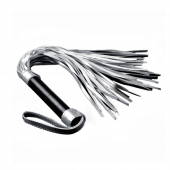 Серебристая плетка Struggle My Flogger с черной ручкой - 45 см. - Lovetoy - купить с доставкой в Батайске
