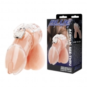 Прозрачная клетка целомудрия Acrylic See-thru Chastity Cage - BlueLine - купить с доставкой в Батайске