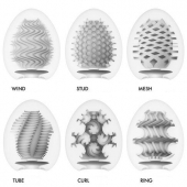 Набор из 6 мастурбаторов Tenga EGG IV с различным рельефом - Tenga - в Батайске купить с доставкой