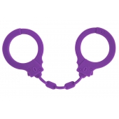Фиолетовые силиконовые наручники Suppression - Lola Games - купить с доставкой в Батайске
