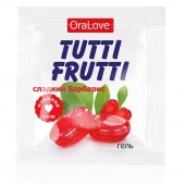 Гель-смазка Tutti-frutti со вкусом барбариса - 4 гр. - Биоритм - купить с доставкой в Батайске