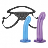 Страпон унисекс Beginners Strap-On с 2 насадками - 15 и 13 см. - Lux Fetish - купить с доставкой в Батайске