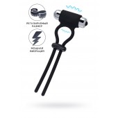 Черное эрекционное лассо на пенис Jat - A-toys - в Батайске купить с доставкой