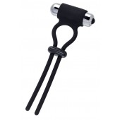 Черное эрекционное лассо на пенис Jat - A-toys - в Батайске купить с доставкой