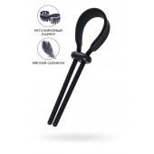 Черное эрекционное лассо на пенис Keb - A-toys - в Батайске купить с доставкой