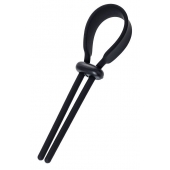 Черное эрекционное лассо на пенис Keb - A-toys - в Батайске купить с доставкой