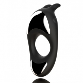 Черное эрекционное кольцо с двумя моторами Zeus Dual Vibe Cock Ring - FeelzToys - в Батайске купить с доставкой