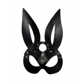 Черная кожаная маска зайки Miss Bunny - БДСМ Арсенал - купить с доставкой в Батайске