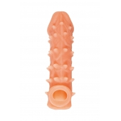 Телесная закрытая насадка с пупырышками Cock Sleeve Size L - 17,6 см. - KOKOS - в Батайске купить с доставкой