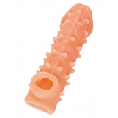 Телесная закрытая насадка с пупырышками Cock Sleeve Size L - 17,6 см. - KOKOS - в Батайске купить с доставкой