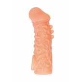 Телесная закрытая насадка с шершавой головкой Cock Sleeve Size M - 15,6 см. - KOKOS - в Батайске купить с доставкой