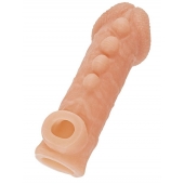 Телесная закрытая насадка с шишечками Cock Sleeve Size L - 17,6 см. - KOKOS - в Батайске купить с доставкой