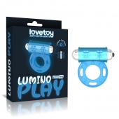Голубое, светящееся в темноте эрекционное виброкольцо Lumino Play Vibrating Penis Ring - Lovetoy - в Батайске купить с доставкой