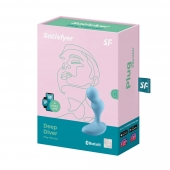 Голубой анальный вибростимулятор Deep Driver - 11,2 см. - Satisfyer - в Батайске купить с доставкой