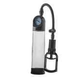 Прозрачная вакуумная помпа с манометром Deluxe Penis Pump - Dream Toys - в Батайске купить с доставкой