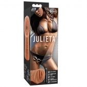 Мастурбатор-вагина цвета карамели Julieta с вибрацией - Blush Novelties - в Батайске купить с доставкой