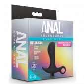 Черный анальный вибратор Silicone Vibrating Prostate Massager 01 - 10,8 см. - Blush Novelties - в Батайске купить с доставкой