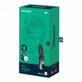 Черный анальный вибратор Hot Passion с функцией нагрева - Satisfyer - в Батайске купить с доставкой
