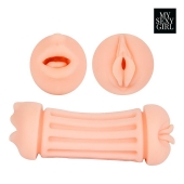 Двусторонний мастурбатор - ротик и вагина - Bior toys - в Батайске купить с доставкой