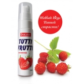 Гель-смазка Tutti-frutti с земляничным вкусом - 30 гр. - Биоритм - купить с доставкой в Батайске