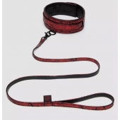 Стильный ошейник с поводком Reversible Faux Leather Collar and Lead - Fifty Shades of Grey - купить с доставкой в Батайске
