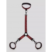 Ошейник с наручниками Reversible Faux Leather Collar and Wrist - Fifty Shades of Grey - купить с доставкой в Батайске