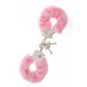 Металлические наручники с розовой меховой опушкой METAL HANDCUFF WITH PLUSH PINK - Dream Toys - купить с доставкой в Батайске